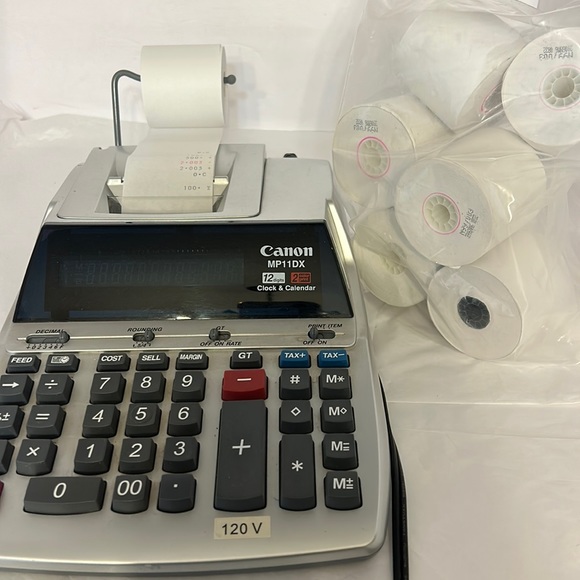 Canon MP11DX 12 digit 2 color print clock & calendar works perfectly w/rolls pap - Picture 1 of 7